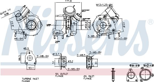 Nissens 93627 - Турбина, компрессор autospares.lv