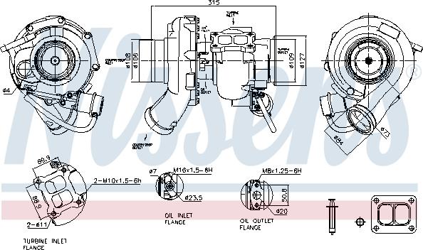 Nissens 93677 - Турбина, компрессор autospares.lv