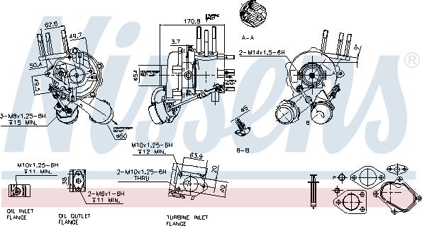 Nissens 93042 - Турбина, компрессор autospares.lv