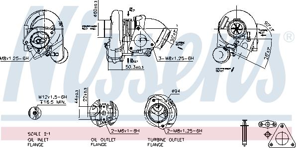 Nissens 93058 - Турбина, компрессор autospares.lv