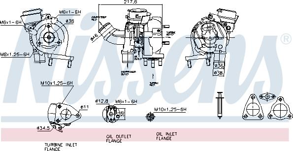 Nissens 93083 - Турбина, компрессор autospares.lv