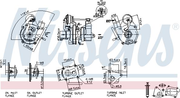 Nissens 93087 - Турбина, компрессор autospares.lv