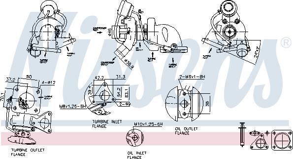 Nissens 93075 - Турбина, компрессор autospares.lv