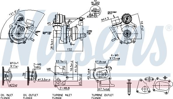 Nissens 93078 - Турбина, компрессор autospares.lv