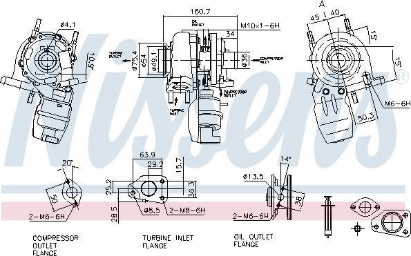 Nissens 93142 - Турбина, компрессор autospares.lv