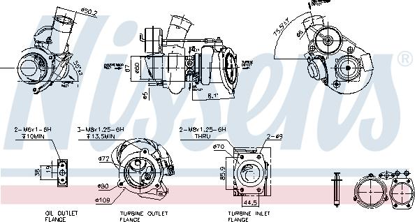 Nissens 93147 - Турбина, компрессор autospares.lv