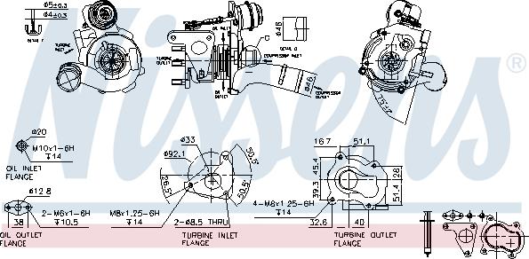 Nissens 93163 - Турбина, компрессор autospares.lv