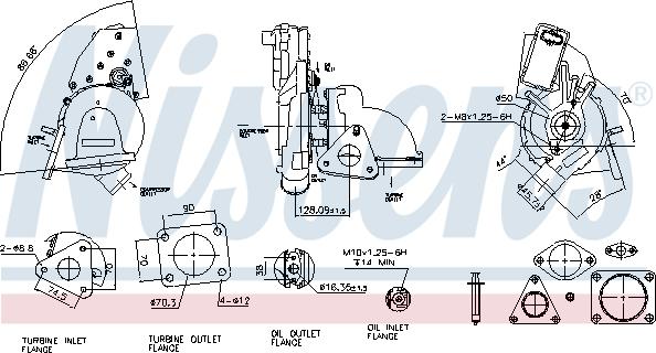 Nissens 93128 - Турбина, компрессор autospares.lv