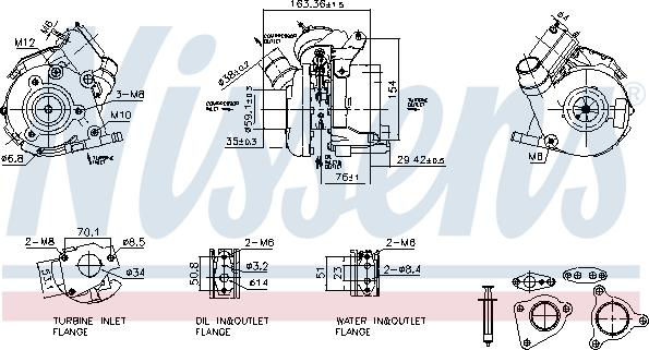 Nissens 93830 - Турбина, компрессор autospares.lv