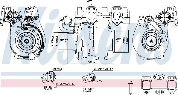 Nissens 93335 - Турбина, компрессор autospares.lv