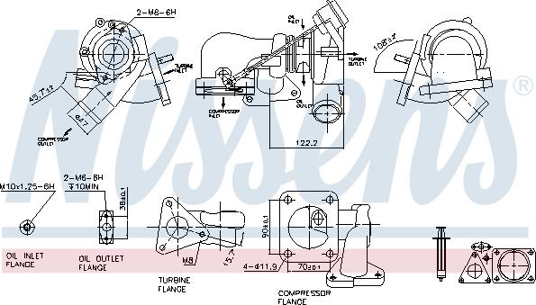 Nissens 93251 - Турбина, компрессор autospares.lv