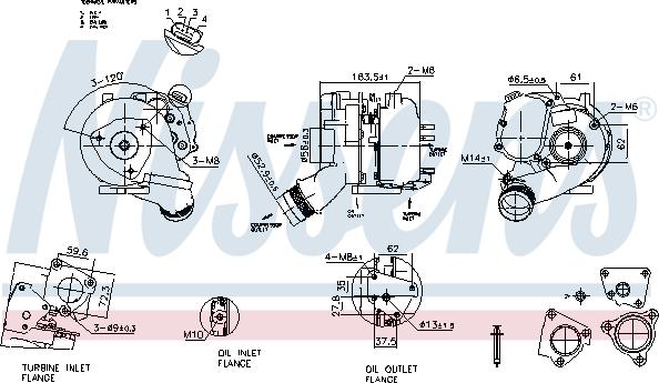 Nissens 93280 - Турбина, компрессор autospares.lv