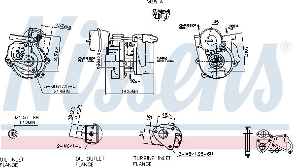 Nissens 93236 - Турбина, компрессор autospares.lv