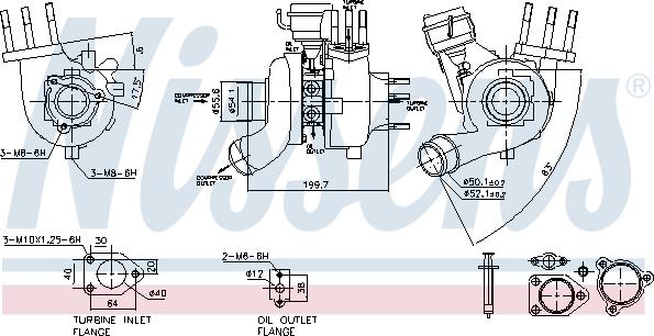 Nissens 93228 - Турбина, компрессор autospares.lv