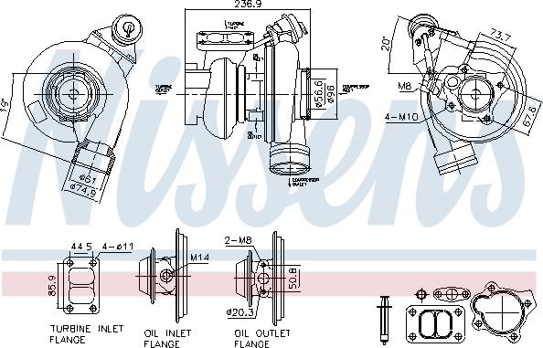 Nissens 93757 - Турбина, компрессор autospares.lv