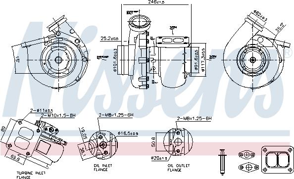 Nissens 93712 - Турбина, компрессор autospares.lv