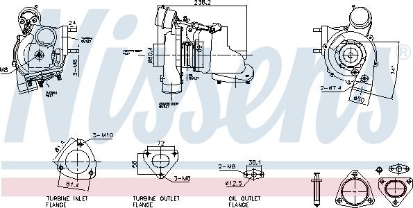 Nissens 93730 - Турбина, компрессор autospares.lv