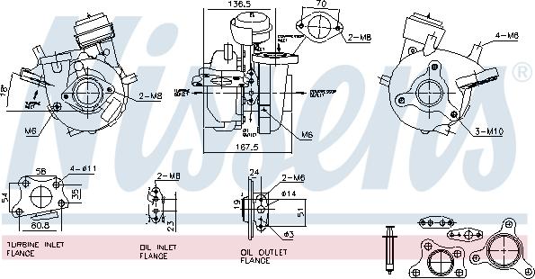 Nissens 93731 - Турбина, компрессор autospares.lv