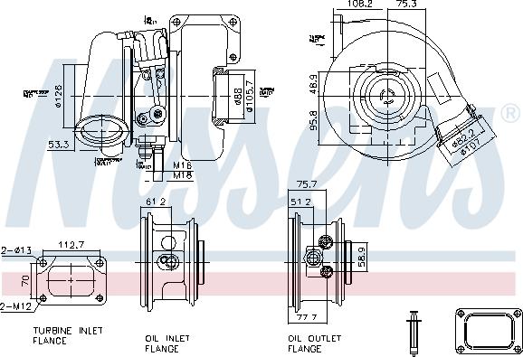 Nissens 93727 - Турбина, компрессор autospares.lv