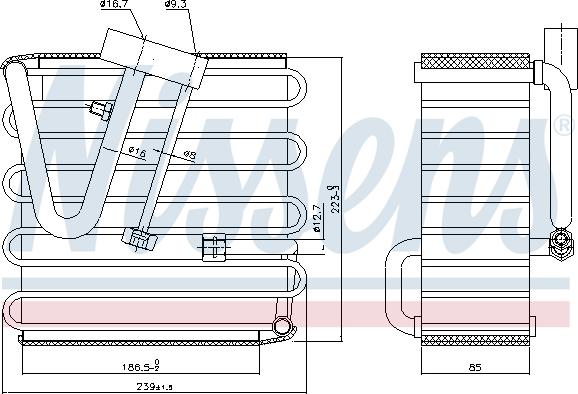 Nissens 92022 - Испаритель, кондиционер autospares.lv