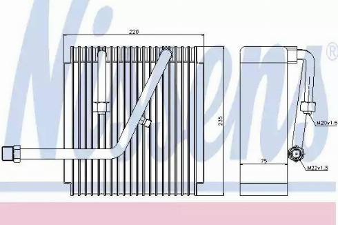 Nissens 92147 - Испаритель, кондиционер autospares.lv