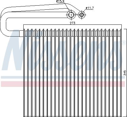 Nissens 92165 - Испаритель, кондиционер autospares.lv