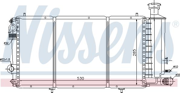 Nissens 699527 - Радиатор, охлаждение двигателя autospares.lv