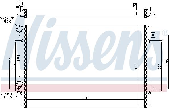 Nissens 699681 - Радиатор, охлаждение двигателя autospares.lv