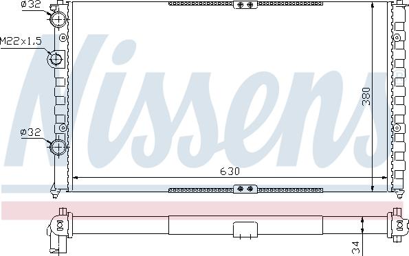 Nissens 699743 - Радиатор, охлаждение двигателя autospares.lv