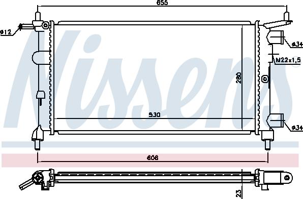 Nissens 694520 - Радиатор, охлаждение двигателя autospares.lv