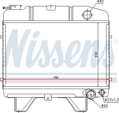 Nissens 694050 - Радиатор, охлаждение двигателя autospares.lv