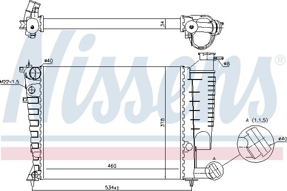 Nissens 695966 - Радиатор, охлаждение двигателя autospares.lv