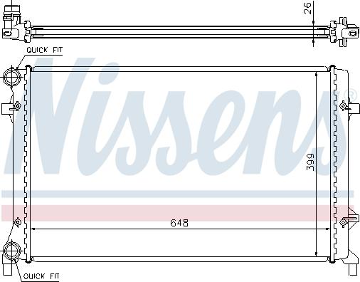 Nissens 695481 - Радиатор, охлаждение двигателя autospares.lv