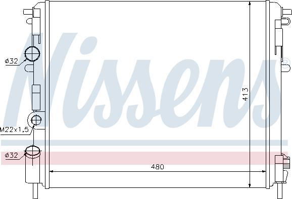 Nissens 695640 - Радиатор, охлаждение двигателя autospares.lv