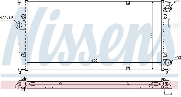 Nissens 695603 - Радиатор, охлаждение двигателя autospares.lv