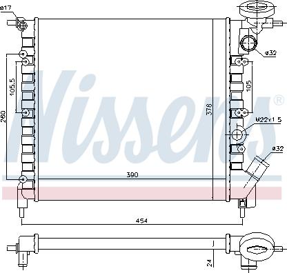 Nissens 695229 - Радиатор, охлаждение двигателя autospares.lv