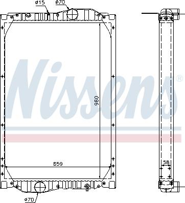 Nissens 69604A - Радиатор, охлаждение двигателя autospares.lv