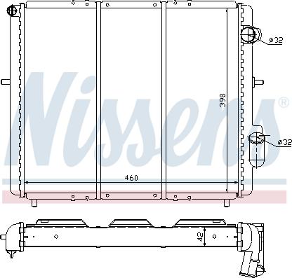 Nissens 690040 - Радиатор, охлаждение двигателя autospares.lv