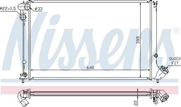 Nissens 690132 - Радиатор, охлаждение двигателя autospares.lv