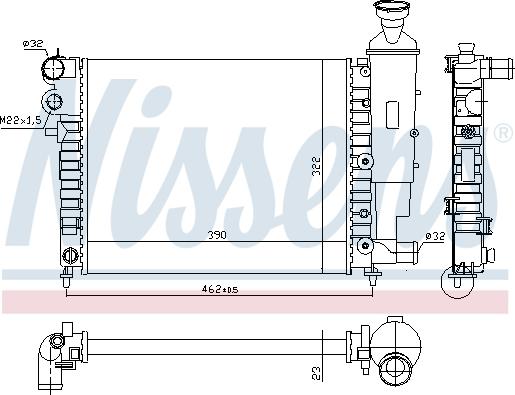 Nissens 690382 - Радиатор, охлаждение двигателя autospares.lv