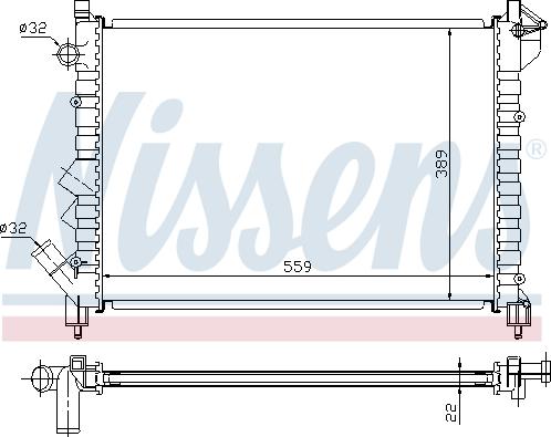 Nissens 691497 - Радиатор, охлаждение двигателя autospares.lv