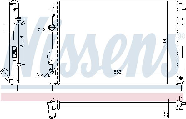 Nissens 691551 - Радиатор, охлаждение двигателя autospares.lv