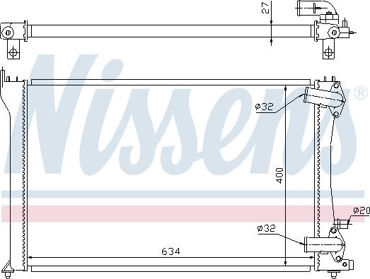 Nissens 691853 - Радиатор, охлаждение двигателя autospares.lv