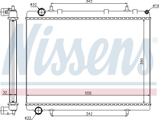 Nissens 698507 - Радиатор, охлаждение двигателя autospares.lv