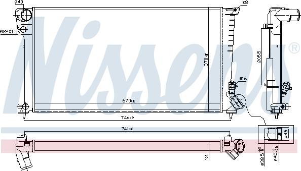 Nissens 698681 - Радиатор, охлаждение двигателя autospares.lv