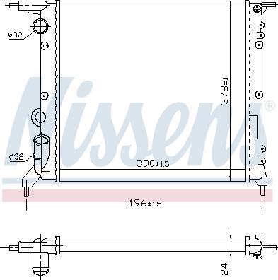 Nissens 693701 - Радиатор, охлаждение двигателя autospares.lv