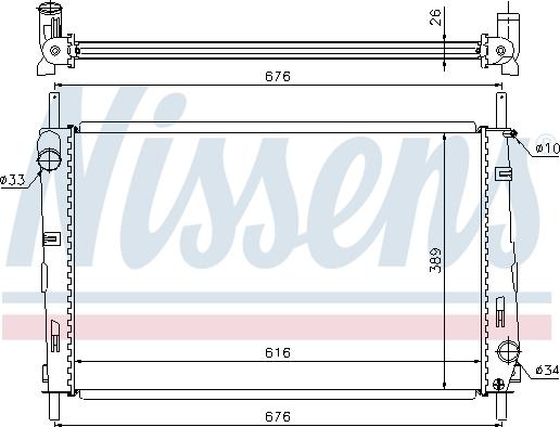 Nissens 69250 - Радиатор, охлаждение двигателя autospares.lv