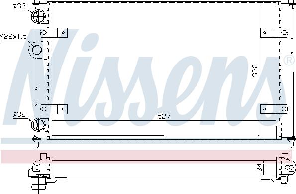 Nissens 692673 - Радиатор, охлаждение двигателя autospares.lv