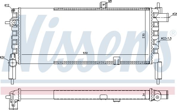 Nissens 697163 - Радиатор, охлаждение двигателя autospares.lv