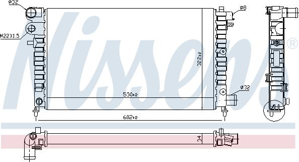 Nissens 697277 - Радиатор, охлаждение двигателя autospares.lv